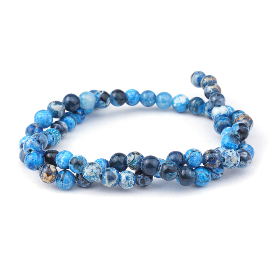 Azure Agate 6mm Round - 15-16 Inch - Goody Beads