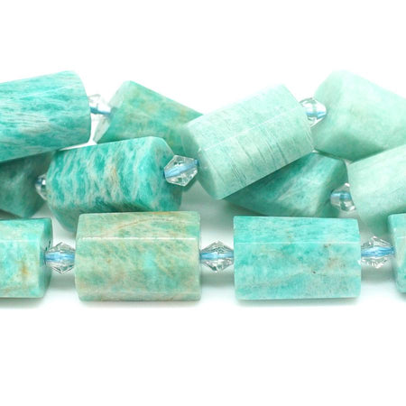 Brazilian Amazonite Faceted 13x18mm Tube - 15-16 Inch