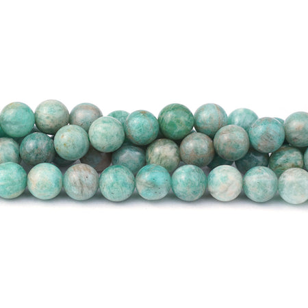 8mm Multi Brazilian Amazonite Natural Round - 15-16 Inch - Goody Beads