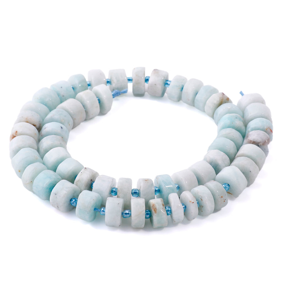 Brazilian Amazonite 9x7mm Free Form Heishi - 15-16 Inch