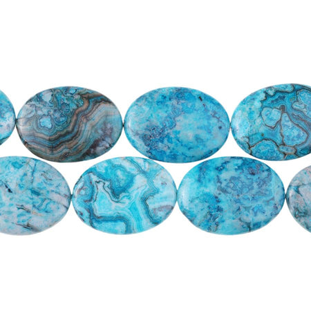 Blue Crazy Lace Agate 30x40 Oval 8-Inch