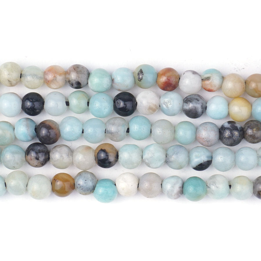 Black Gold Amazonite Dyed 6mm Round - Large Hole Beads - Goody Beads