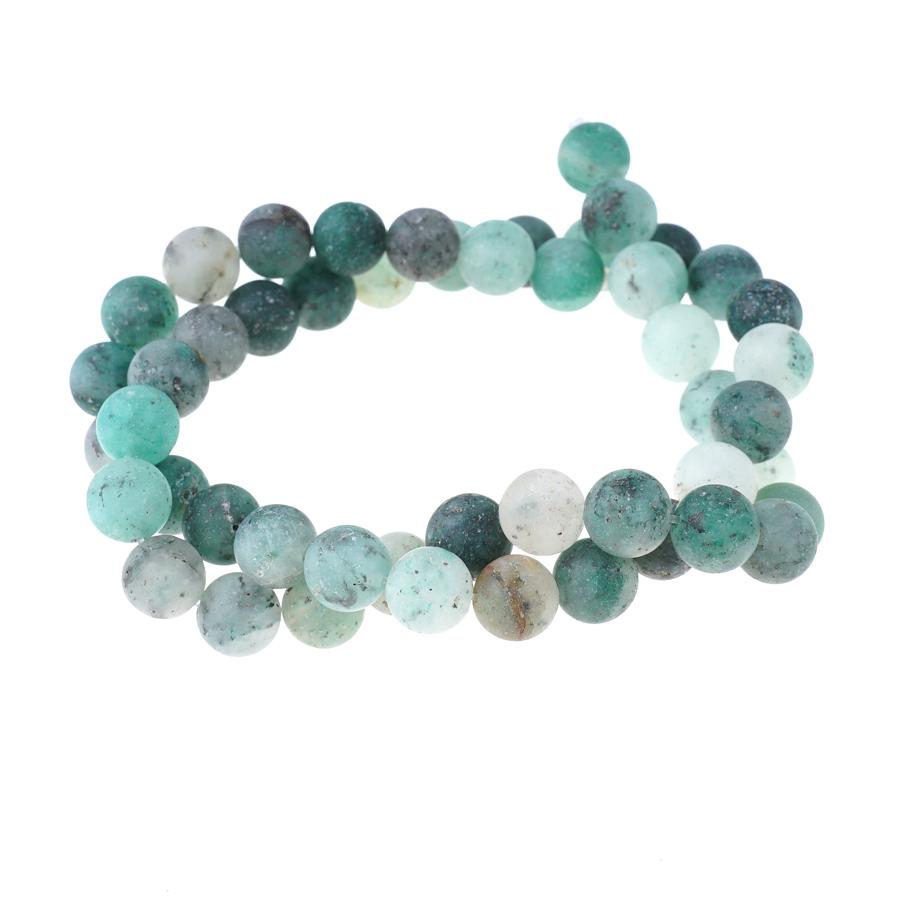 Blue Green Quartz 8mm Round Matte Strand 15-16"