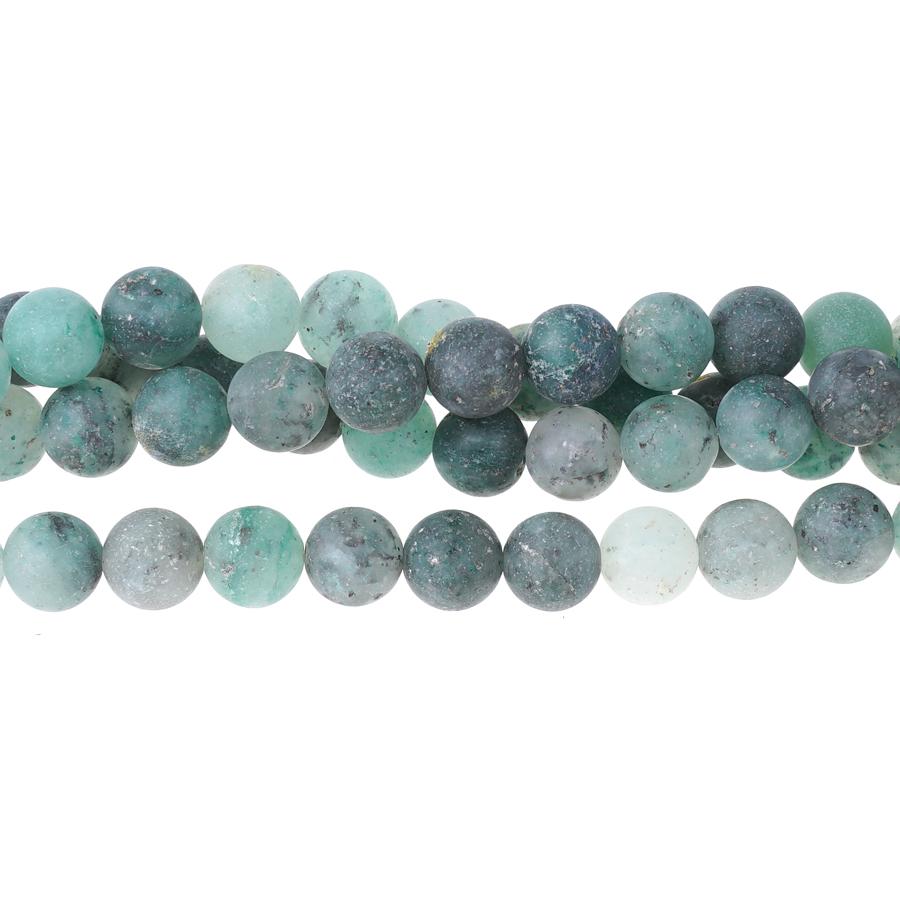 Blue Green Quartz 8mm Round Matte Strand 15-16"