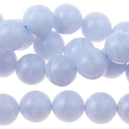 Blue Lace Agate 10mm Round 15-16 Inch