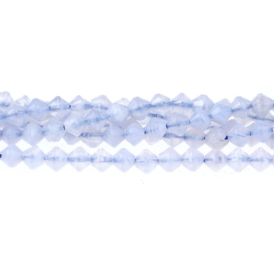 Blue Lace Agate Dia Cut Xilion 4mm Bicone - 15-16"