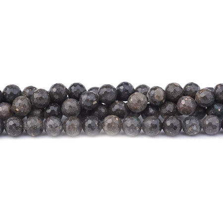 Black Opal 7mm Round Faceted - 15-16 Inch