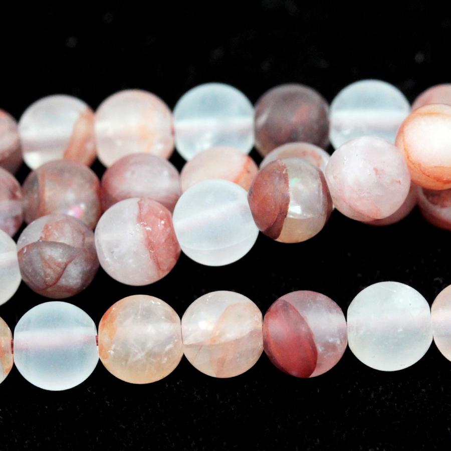 MATTE Blood Quartz 6mm Round 15-16 Inch