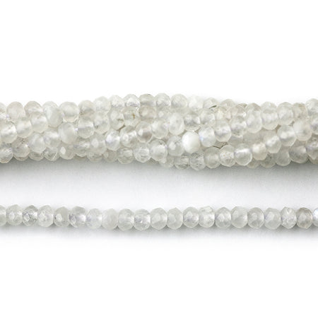 Blue Moonstone 3mm Rondelle Faceted A Grade - 15-16 Inch - Goody Beads