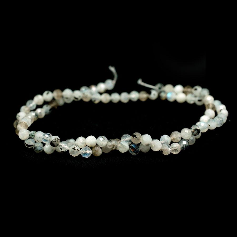 Blue Moonstone Faceted 4mm Round - 15-16 Inch