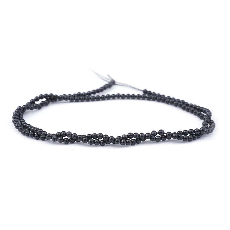 Black Spinel 2mm Natural Round - 15-16 Inch