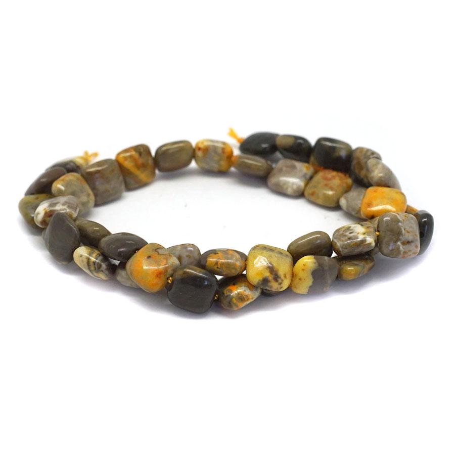 10mm Bumble Bee Jasper Square - 15-16 Inch