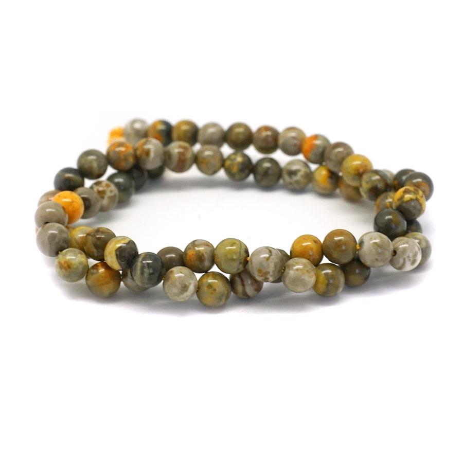 6mm Bumble Bee Jasper Round - 15-16 Inch