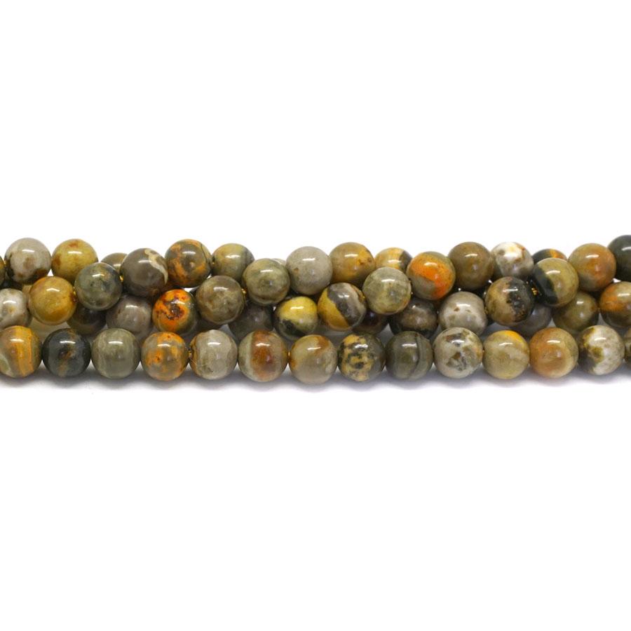 6mm Bumble Bee Jasper Round - 15-16 Inch