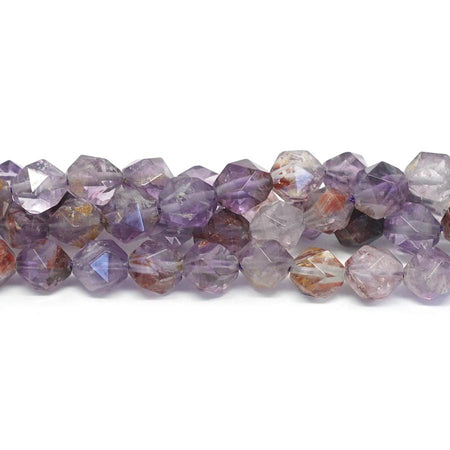 Cacoxenite 8mm Star Cut Round Strand 15-16 Inch