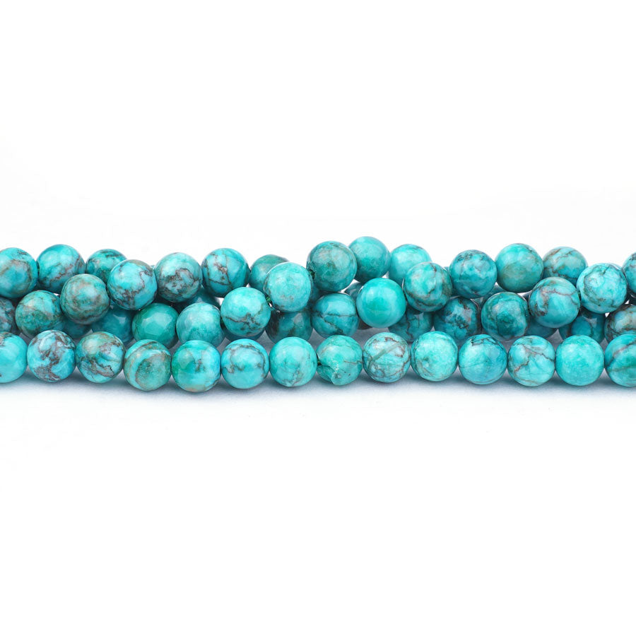 Calcite Crazy Lace 6mm Round Turquoise Green - Limited Editions - Goody Beads