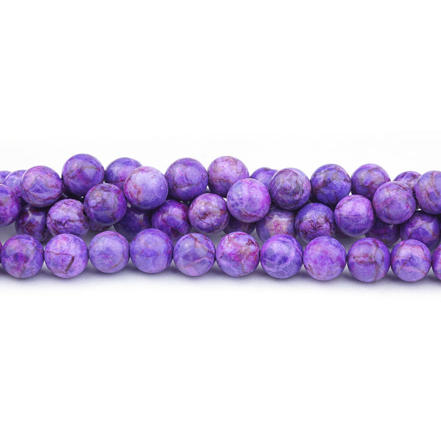 Calcite Crazy Lace 8mm Round Purple - Limited Editions - Goody Beads