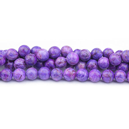 Calcite Crazy Lace 8mm Round Purple - Limited Editions - Goody Beads