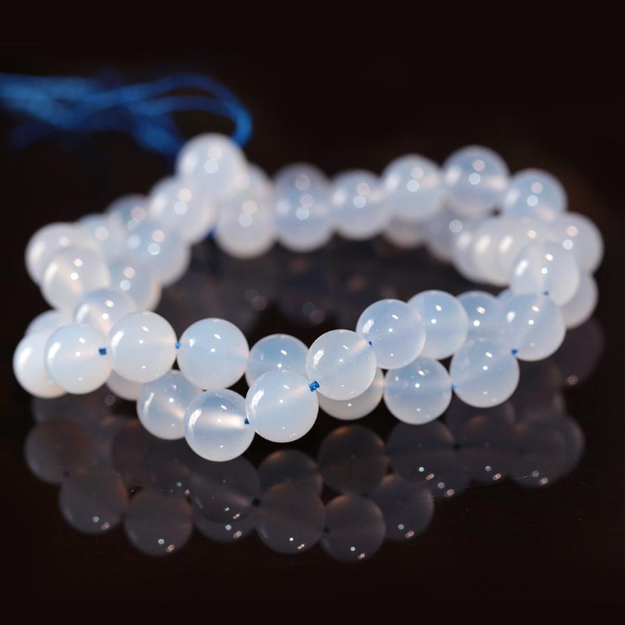 Blue Chalcedony (Turkey) 8mm Round 15-16 Inch