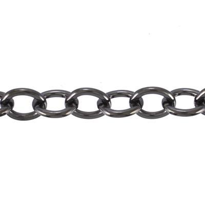 6mm Gunmetal Plated Cable Chain - Goody Beads