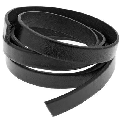 10mm Black Flat Leather - Goody Beads