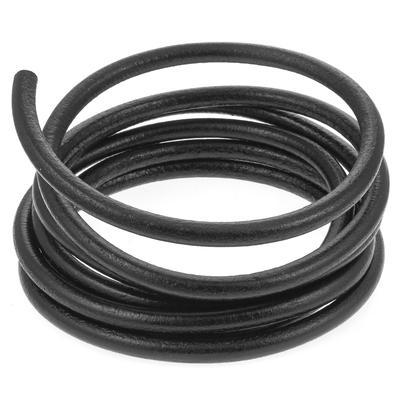 5mm Black Round Leather Cord - Goody Beads