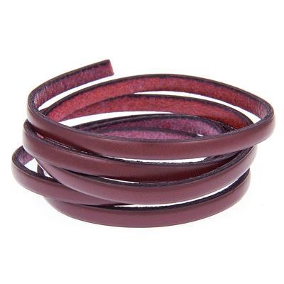 5mm Burgundy/Black Flat Leather - Goody Beads