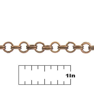 6mm Brass Oxide Plated Double Cable Chain - Goody Beads