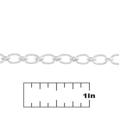 4.7mm Imitation Rhodium Plated Link & Connector Chain Link - Goody Beads