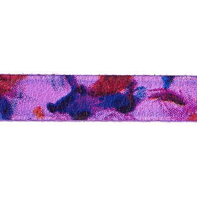 10mm Purple Floral Water Color Flat Leather - Goody Beads