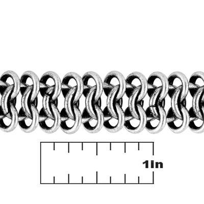 11mm Antique Silver Elegant Chain Maille