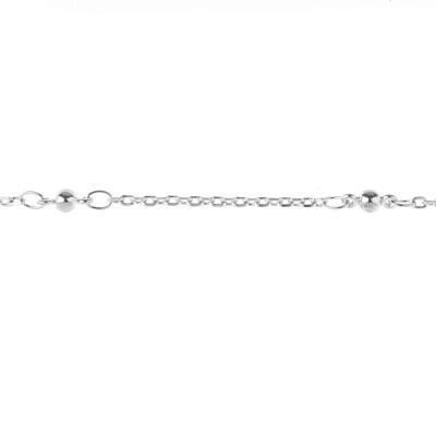 2.8mm Silver Plated Fine Ball and Link Chain - Goody Beads