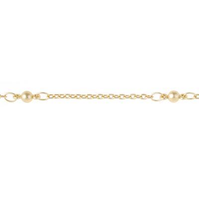 2.8mm Matte Gold Fine Ball and Link Chain - Goody Beads