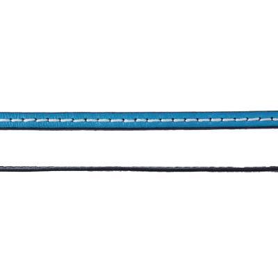 5mm Turquoise Stitched Flat Leather - Goody Beads