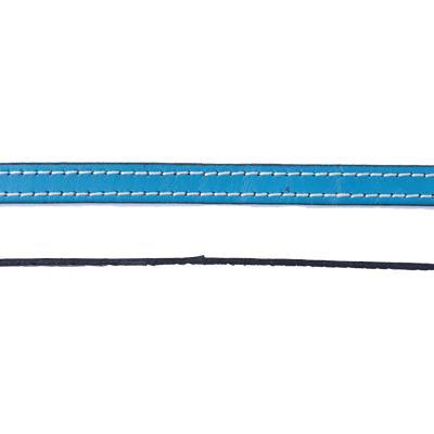 10mm Turquoise Stitched Flat Leather - Goody Beads