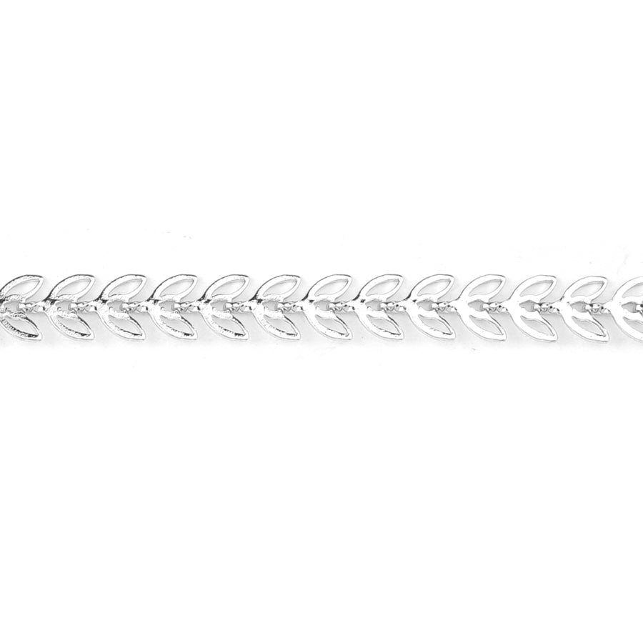 6.4mm Bright Silver Butterfly Chevron Chain - Goody Beads