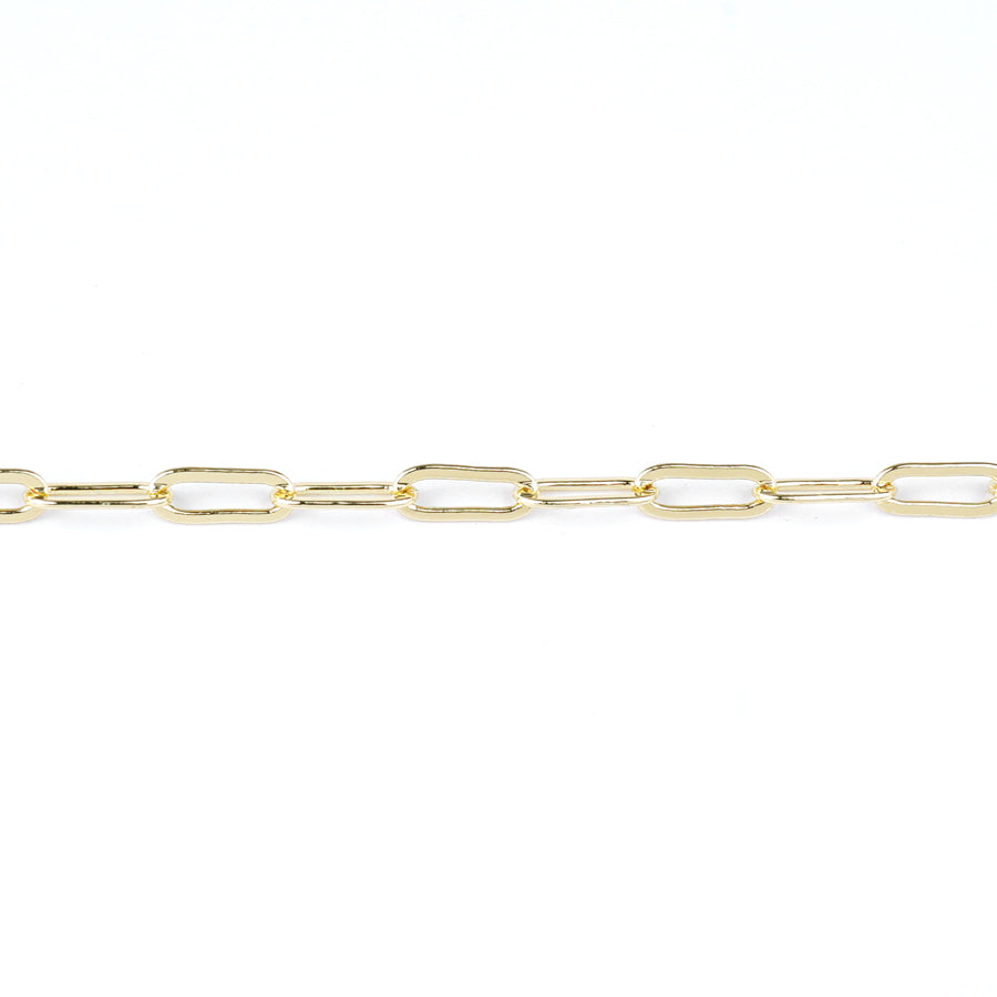 8.4mm Gold Plated Small Paperclip Cable Chain - Goody Beads