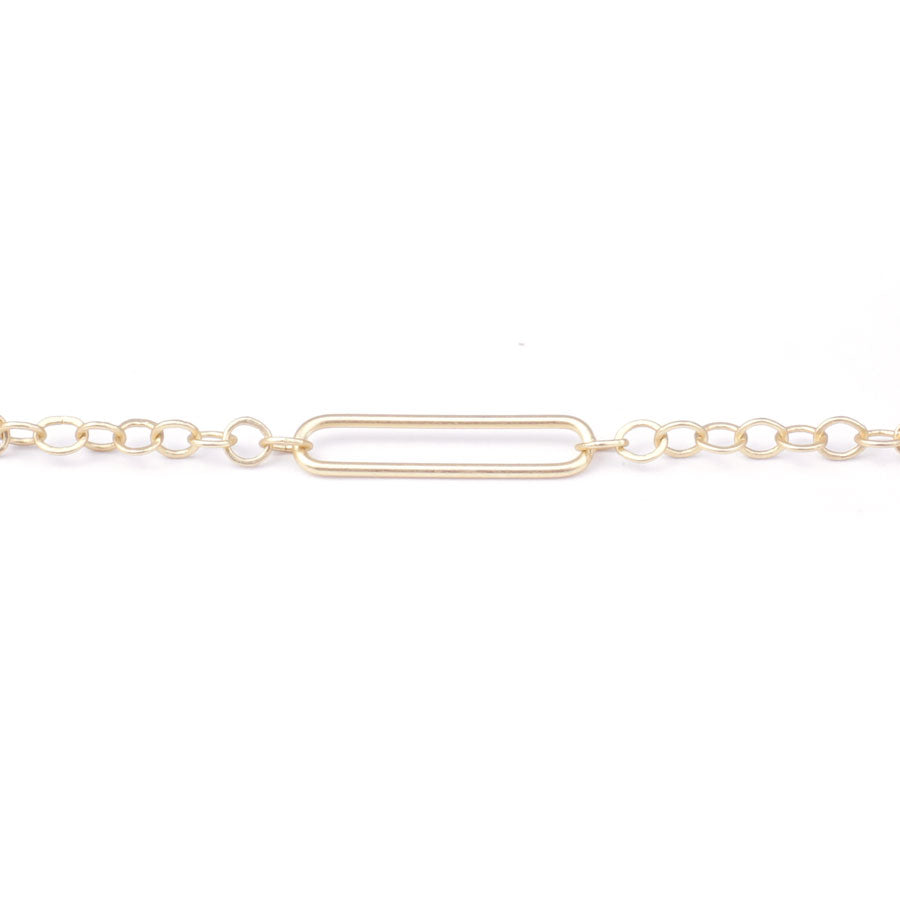 Paperclip and Round Cable Chain Combo - Satin Hamilton Gold - Goody Beads