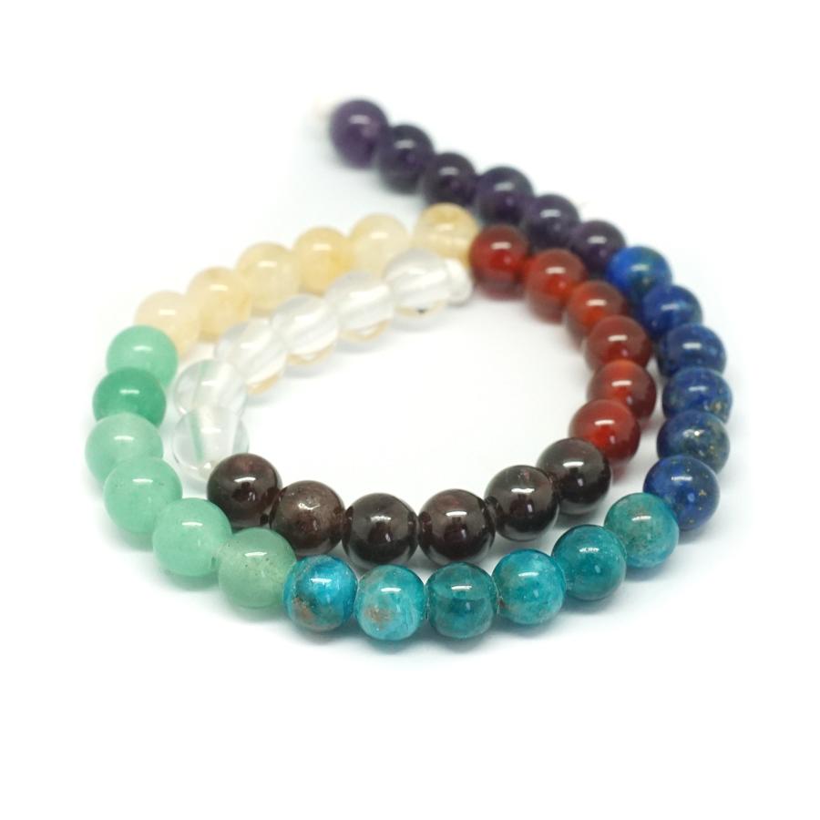 Chakra 8mm Round Large Hole Bead Strand