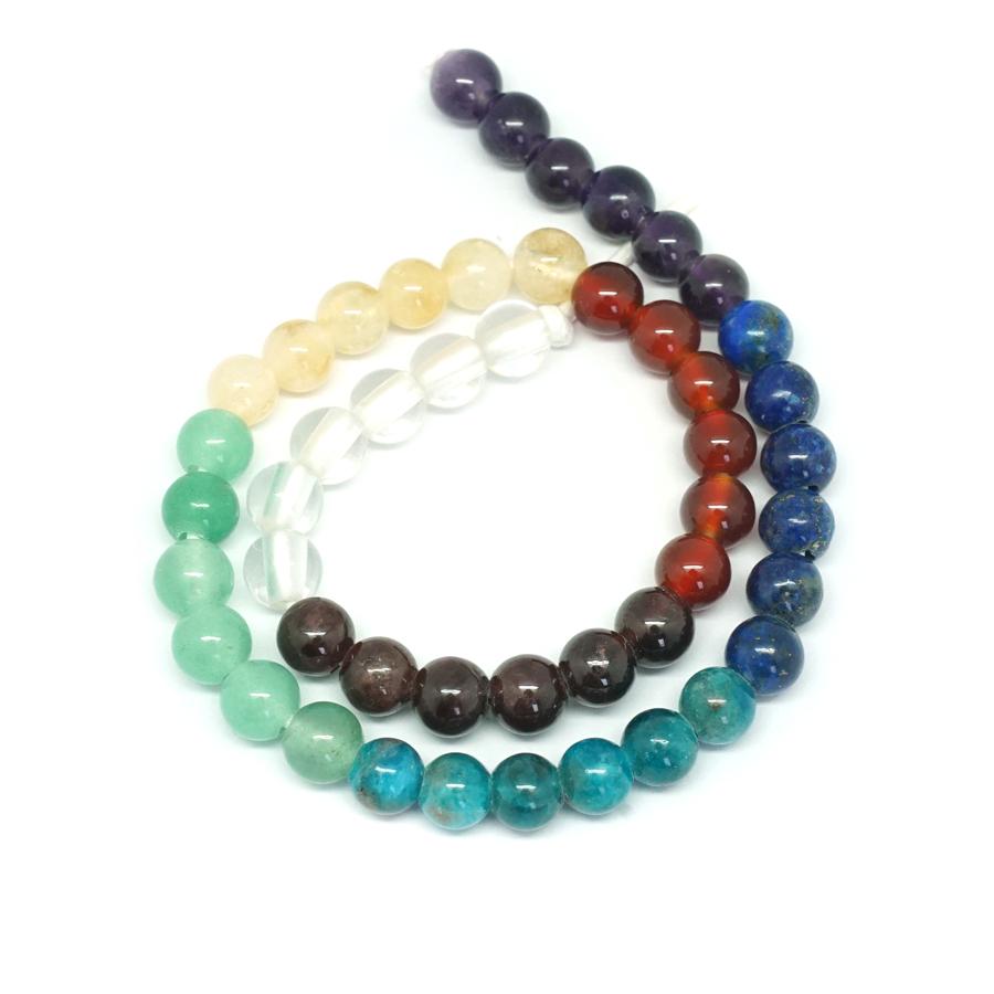 Chakra 8mm Round Large Hole Bead Strand