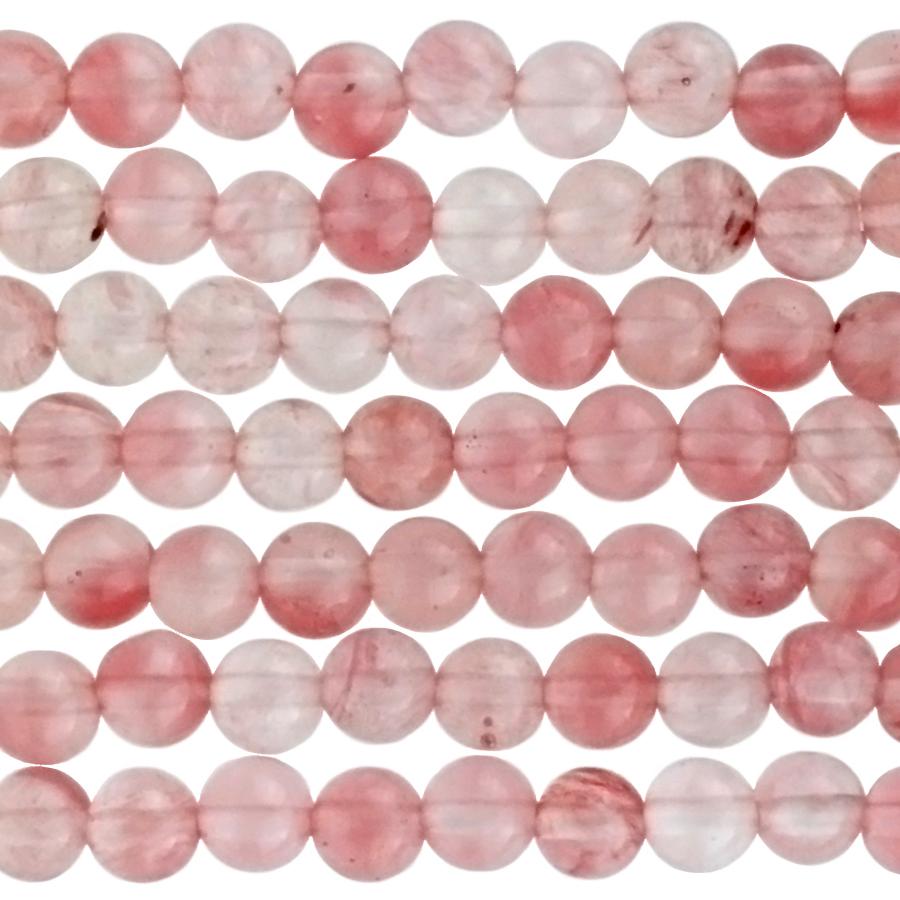 Cherry Quartz 4mm Round 8-Inch - Goody Beads