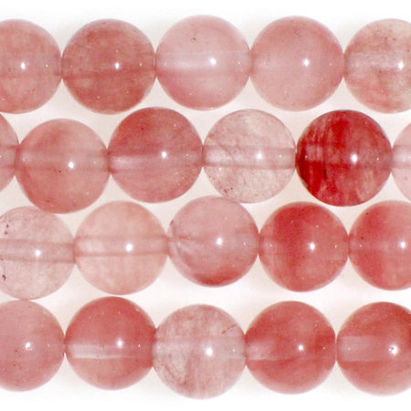 Cherry Quartz 8mm Round 8-Inch - Goody Beads