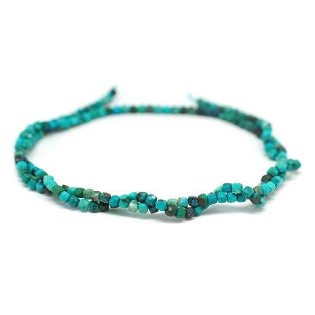 Chrysocolla Faceted 2mm Cube 15-16 Inch - Goody Beads