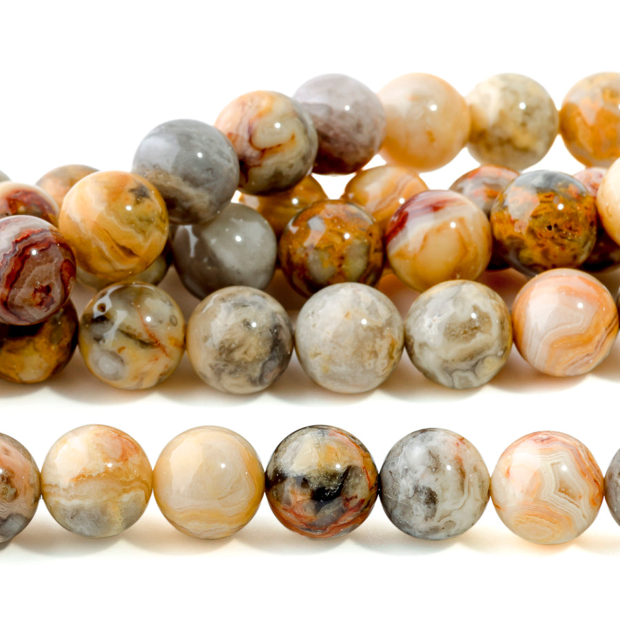 Crazy Lace Agate 10mm Round 15-16 Inch