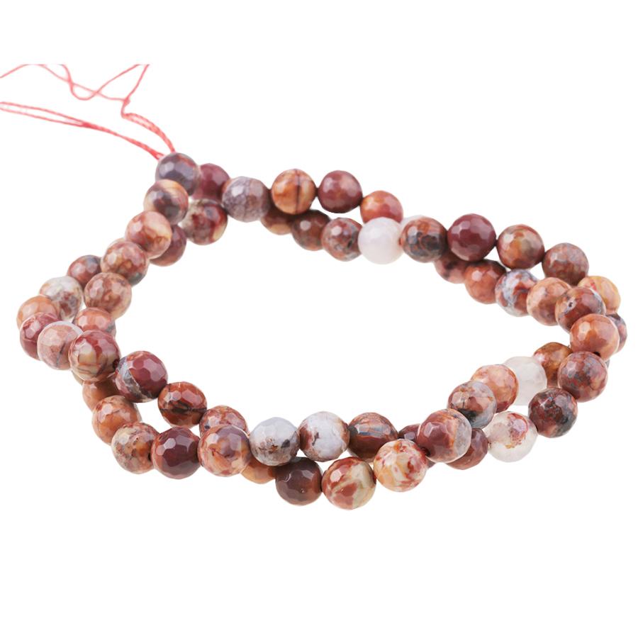 Cold Mountain Thunder Egg Agate 6mm Faceted Round 15-16 Inch