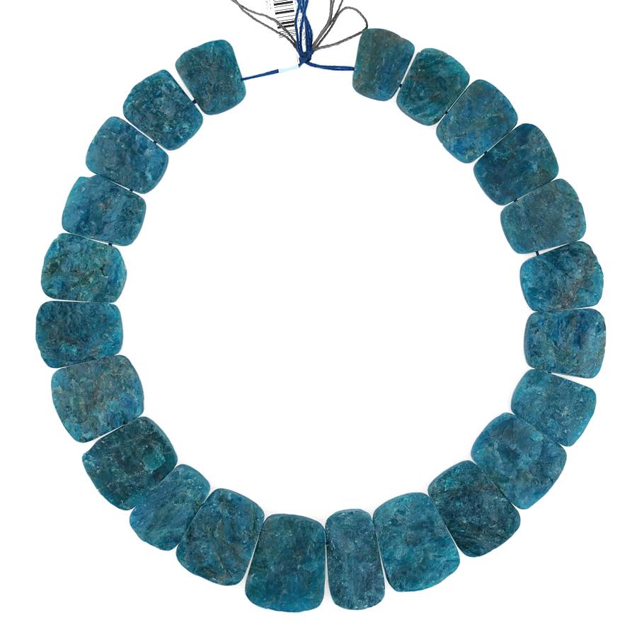 Blue Apatite 12x16-20x30mm Rounded Rough Collar