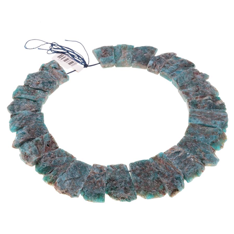 Blue Apatite 16x22-22x32mm Jagged Rough Collar