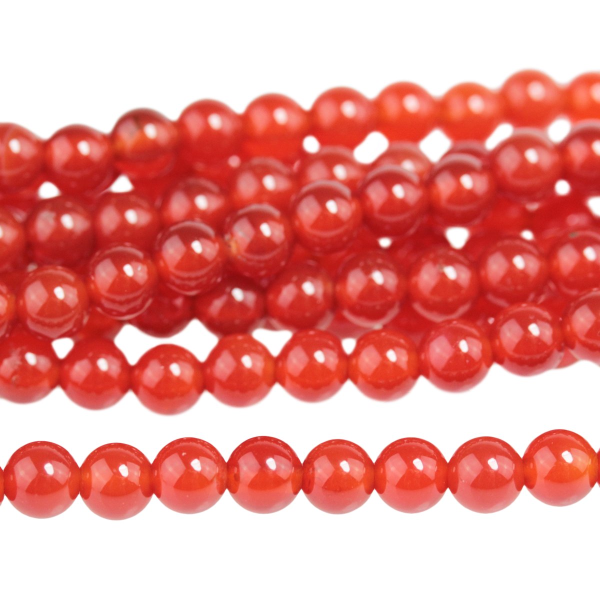 Carnelian 4mm Round 8-Inch - Goody Beads