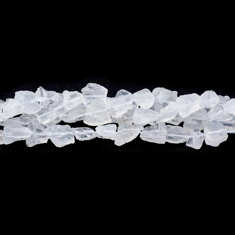 Crystal Quartz 7x9-8x12mm Nugget Rough - 15-16 Inch