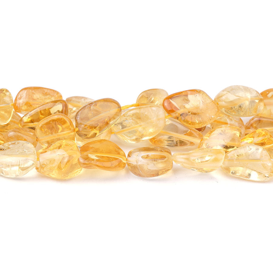 10x14-12x16mm Citrine Natural Nugget A Grade - 15-16 Inch - Goody Beads